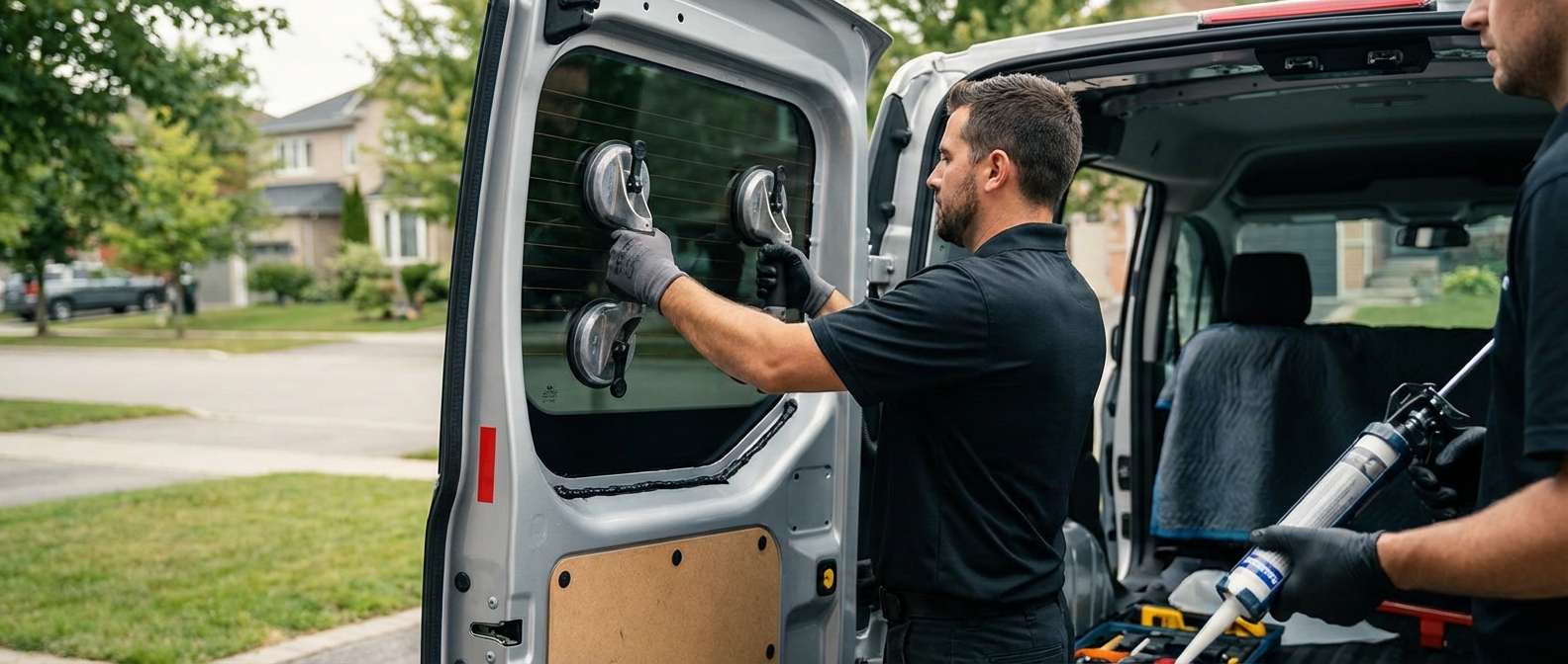Back Glass Replacement for Ford Transit Connect 2014-2023 by Alexwindshield