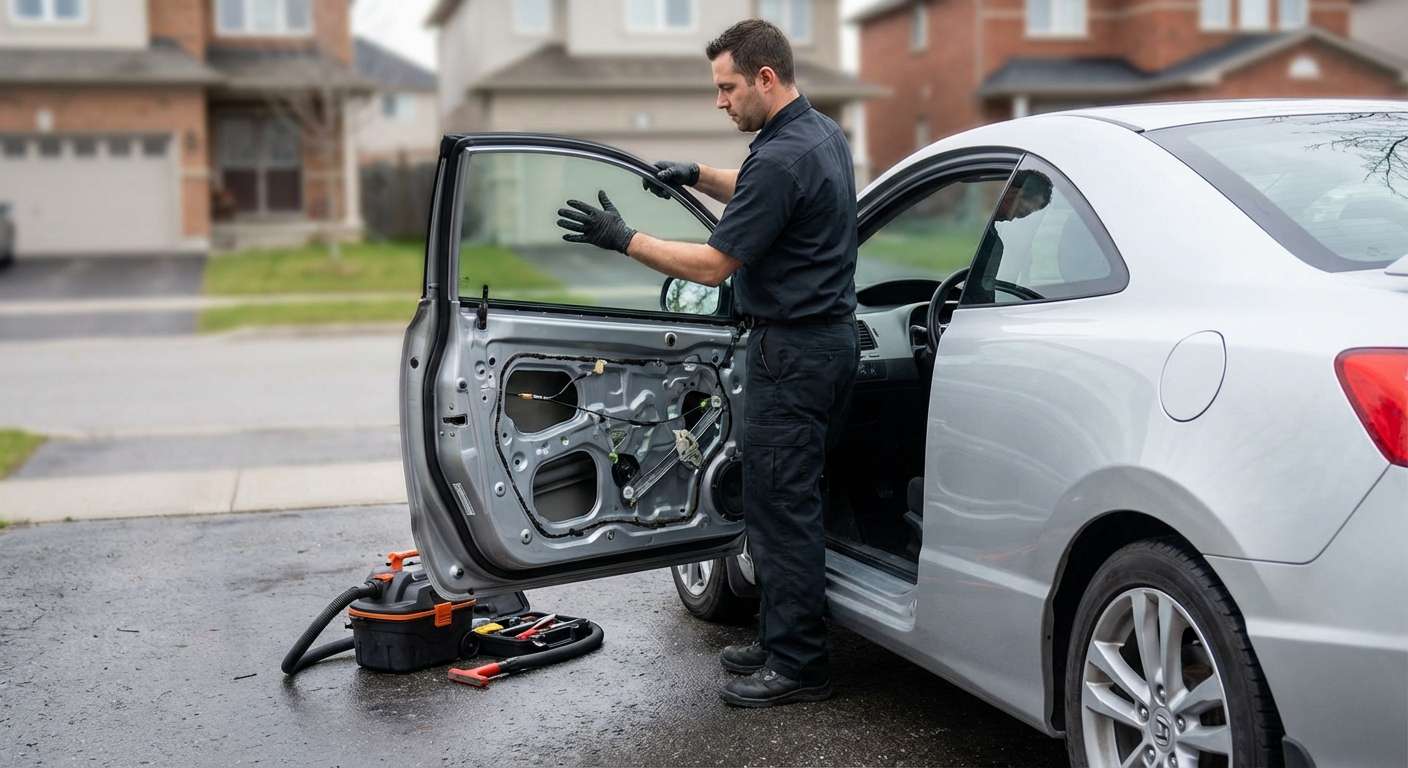 Door Glass Replacement for Honda Civic 2006-2011 by Alexwindshield