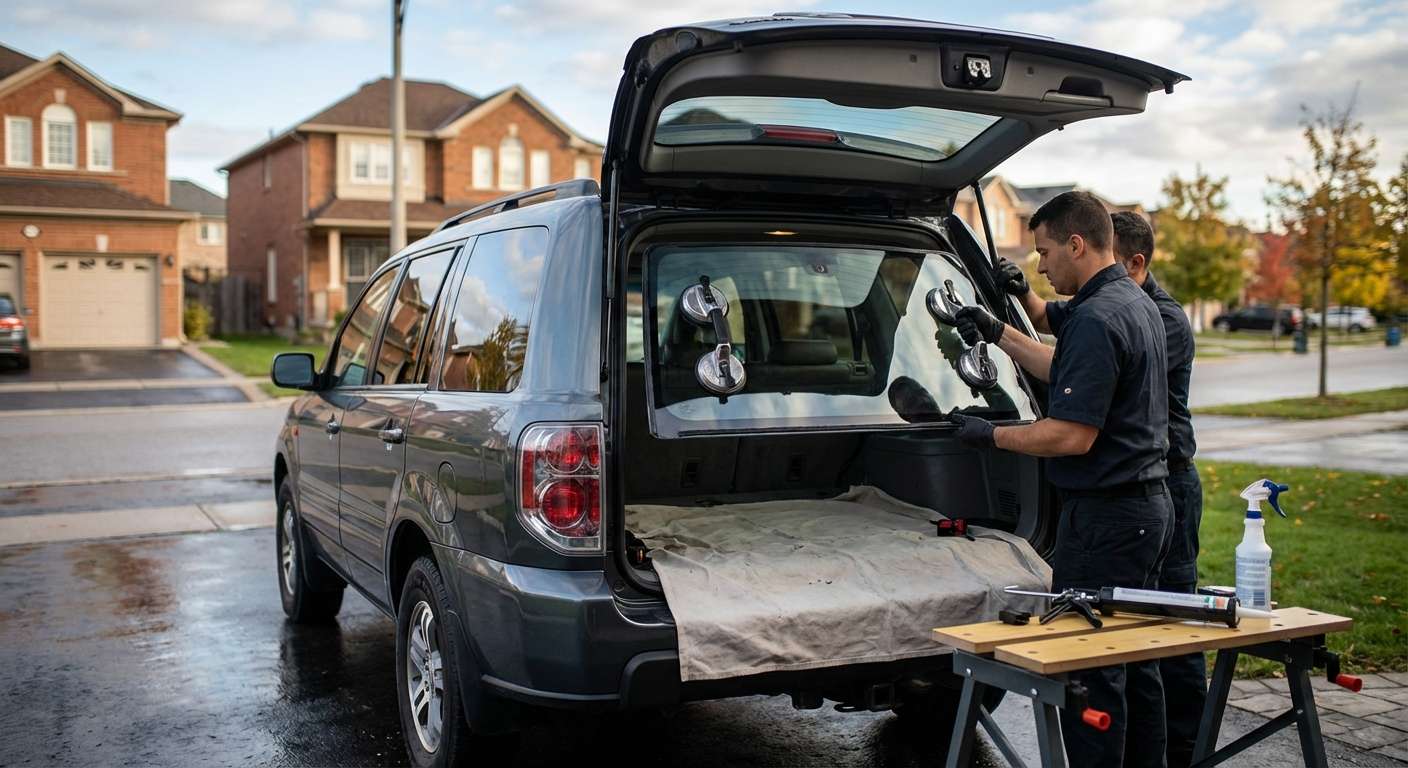 Back Glass Replacement for Honda Pilot 2003-2008 by Alexwindshield