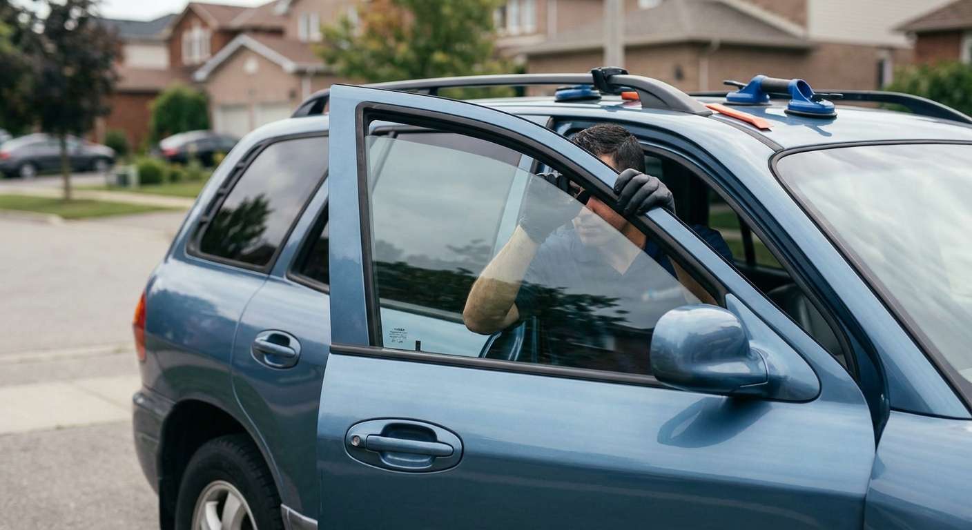 Door Glass Replacement for Hyundai Santa Fe 2001-2006 by Alexwindshield