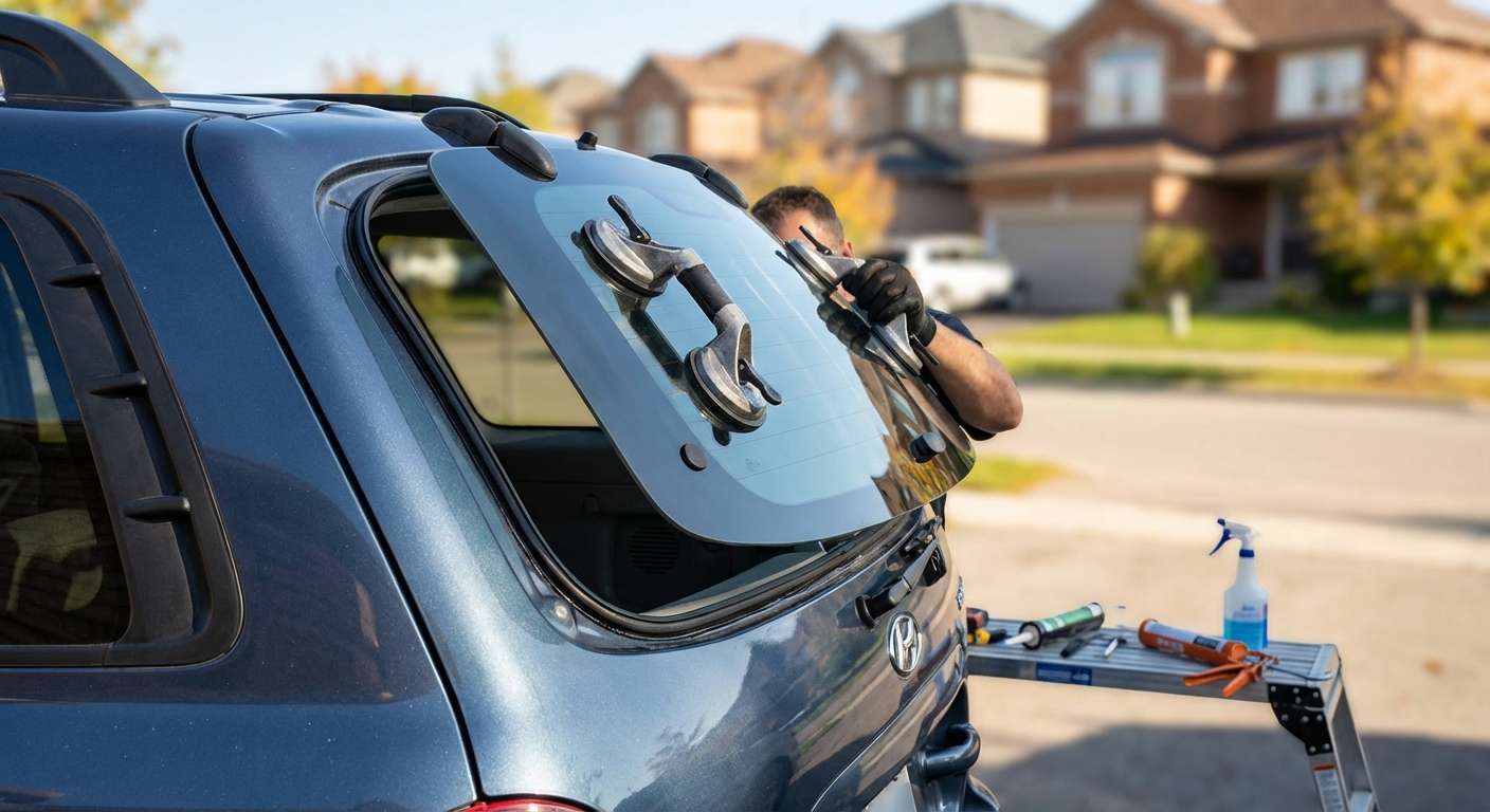 Back Glass Replacement for Hyundai Santa Fe 2001-2006 by Alexwindshield