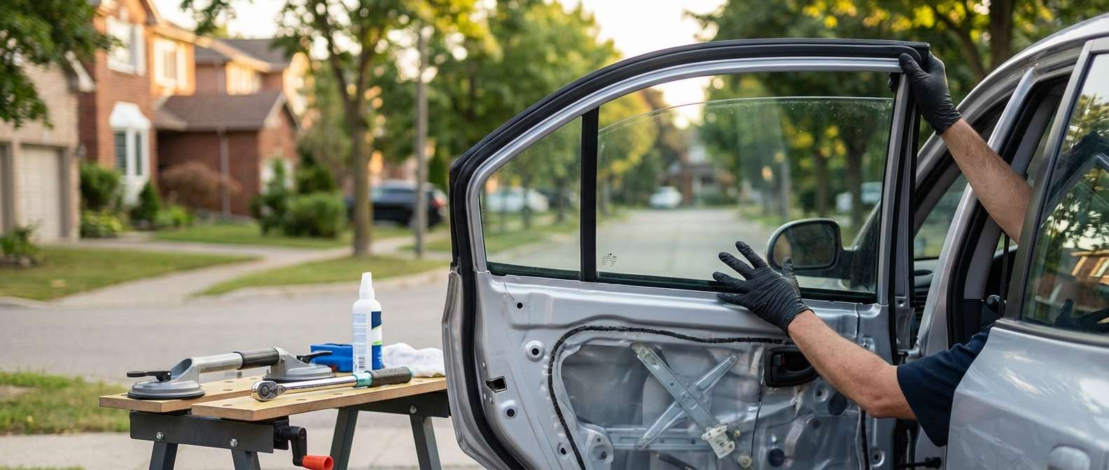 Door Glass Replacement for Hyundai Elantra 2001-2006 by Alexwindshield