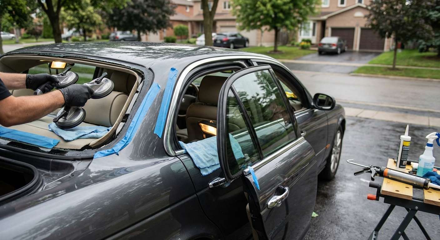 Quarter Glass Replacement for Jaguar XJ 2004-2009 by Alexwindshield