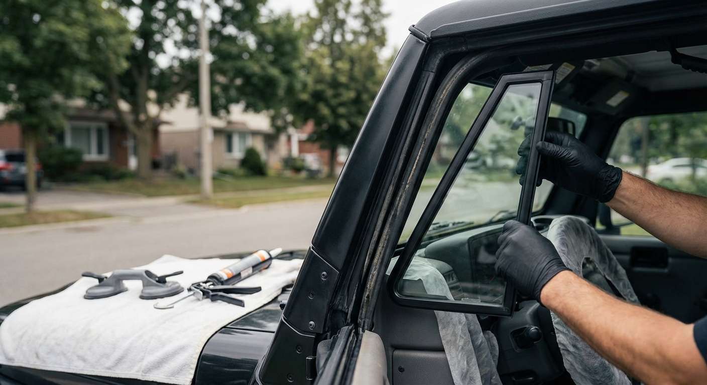 Vent Glass Replacement for Jeep Wrangler 1997-2006 (TJ) by Alexwindshield