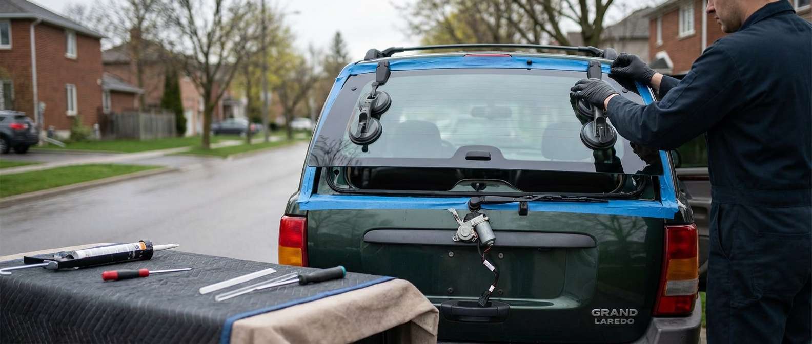 Back Glass Replacement for Jeep Grand Cherokee 1999-2004 (WJ) by Alexwindshield