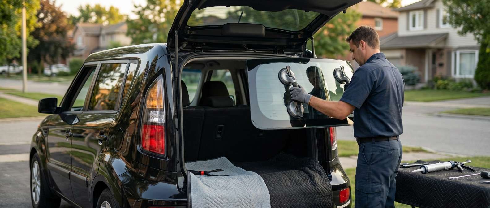 Back Glass Replacement for Kia Soul 2010-2013 by Alexwindshield
