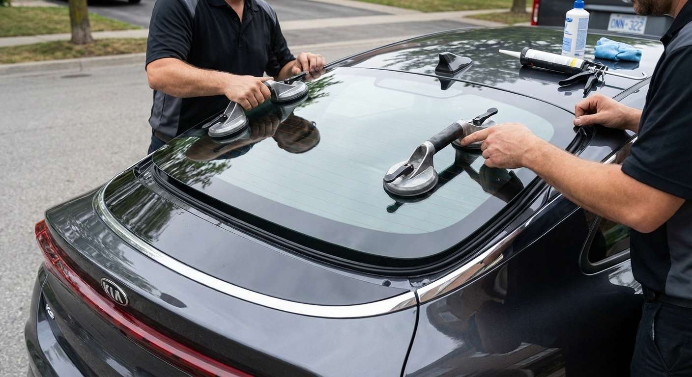 Back Glass Replacement for Kia K5 2021-2027 by Alexwindshield