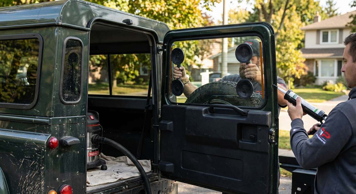 Back Glass Replacement for Land Rover Defender 90/110 Classic 1993-1997 by Alexwindshield