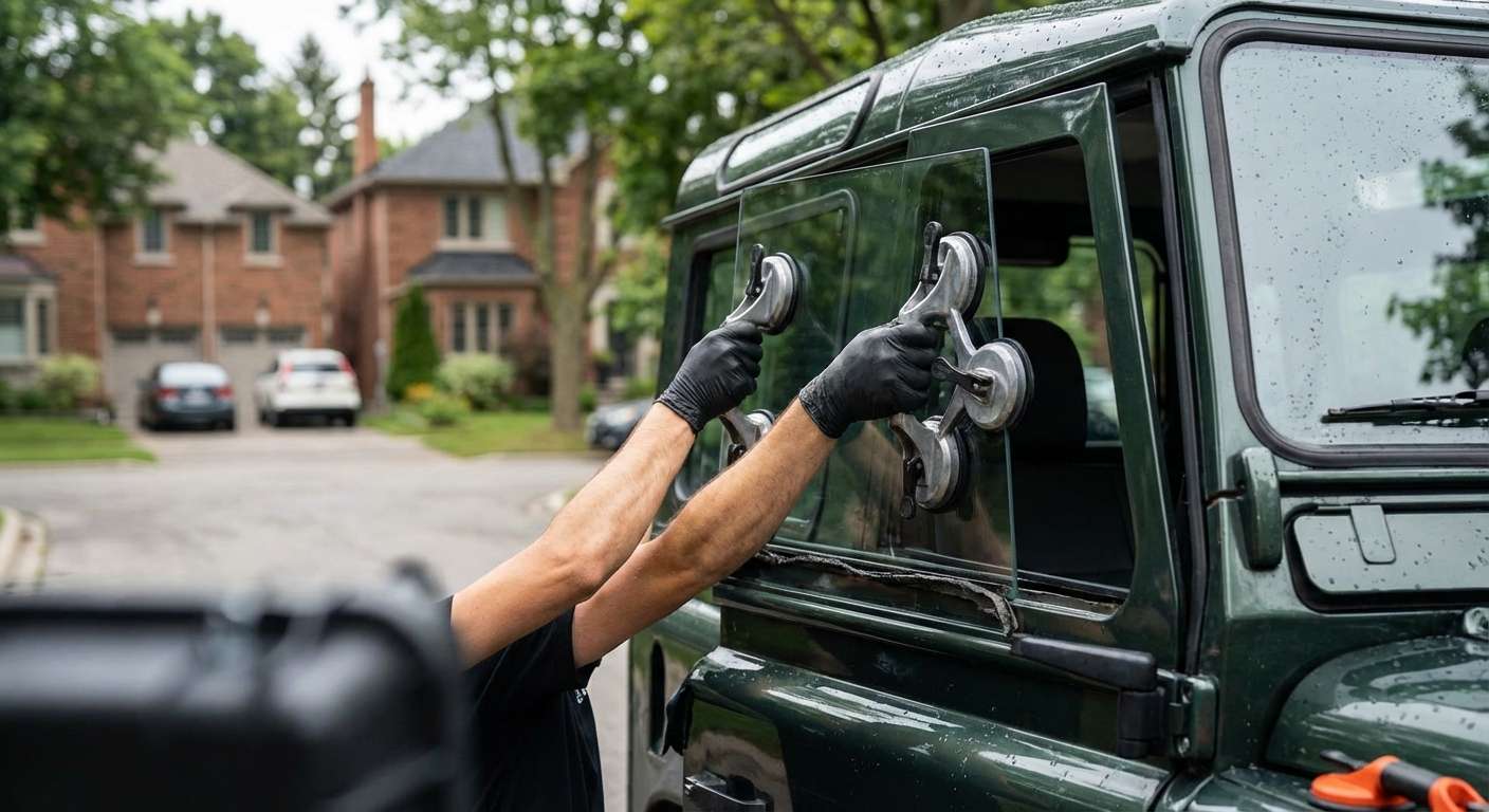 Quarter Glass Replacement for Land Rover Defender 90/110 Classic 1993-1997 by Alexwindshield