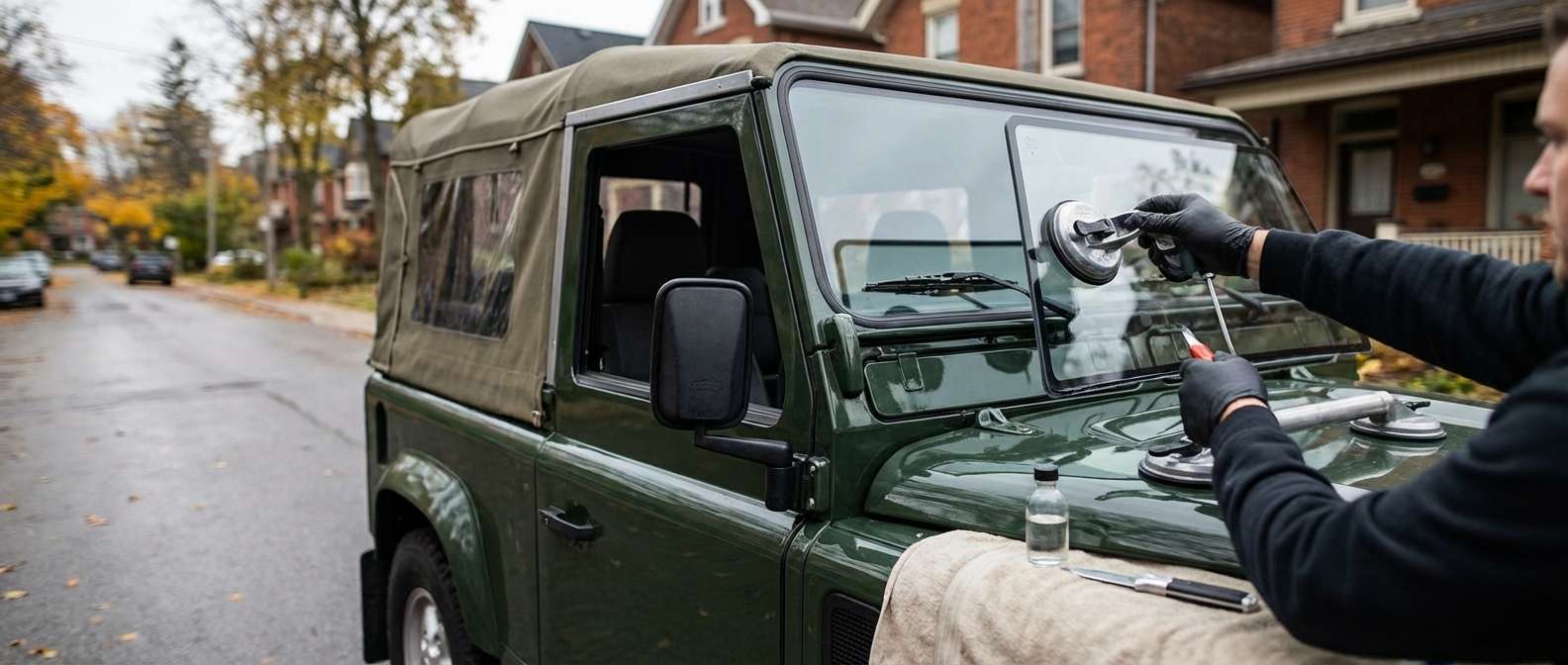 Vent Glass Replacement for Land Rover Defender 90/110 Classic 1993-1997 by Alexwindshield