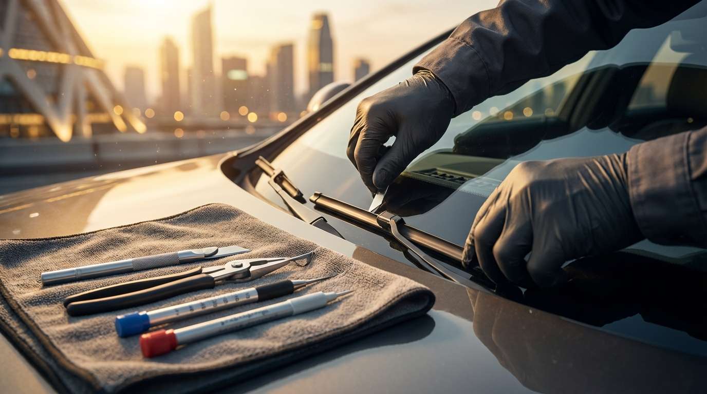 Mobile Glazing Dimensional Restoration: Realigning Pinch Weld Geometry via Cold Knife and Wire Cut-Outs around Cowl Clips and Glass Run Channels for a Calibrated Primer Application and Urethane Bead Profile with AlexWindshield
