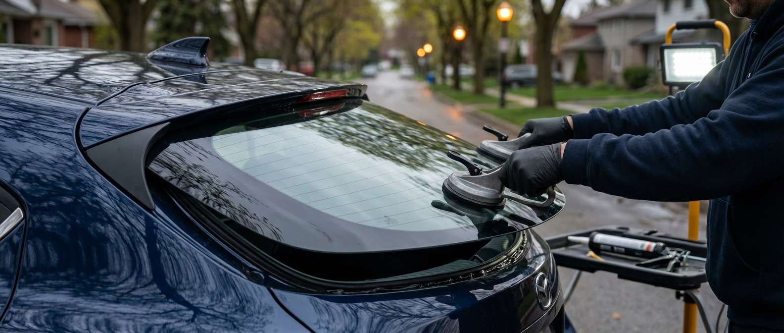 Back Glass Replacement for Mazda Mazda3 2014-2018 by Alexwindshield