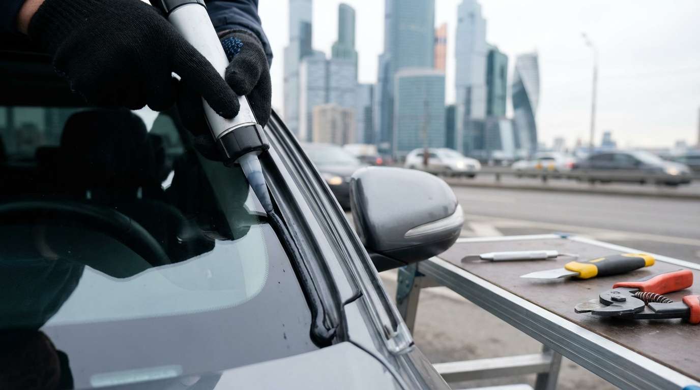 Mobile Volumetric Sealant Control: Calculating Urethane Bead Mass and Pinch Weld Primer Application via Cold Knife and Wire Cut-Out Clearance of Cowl Clips and Glass Run Channels with AlexWindshield