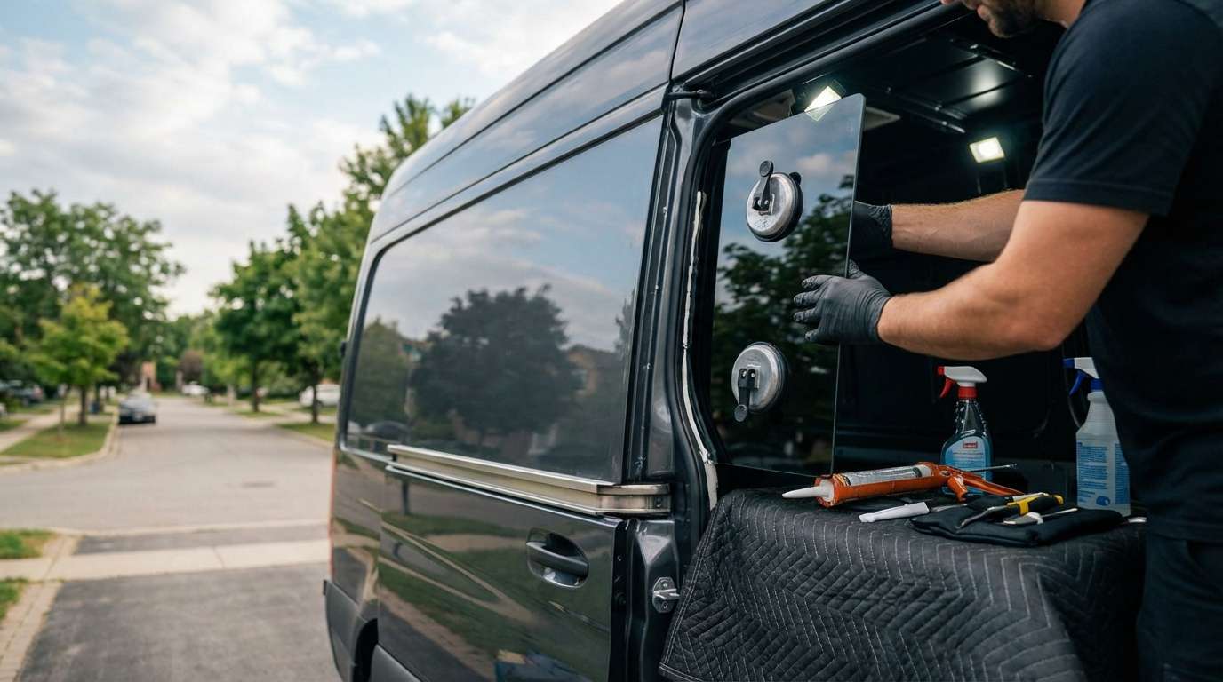 Door Glass Replacement for Mercedes-Benz Sprinter 2019-2027 by Alexwindshield