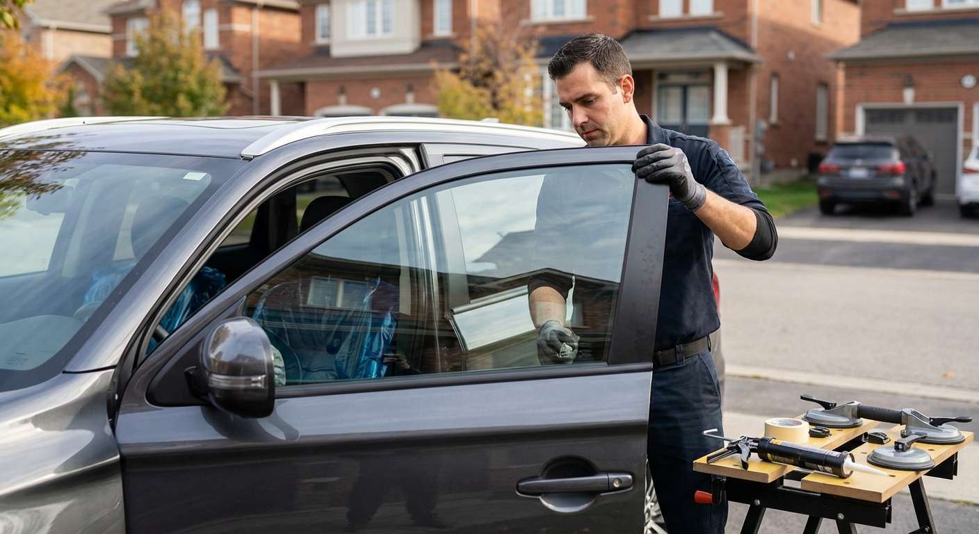 Door Glass Replacement for Mitsubishi Outlander 2014-2021 by Alexwindshield