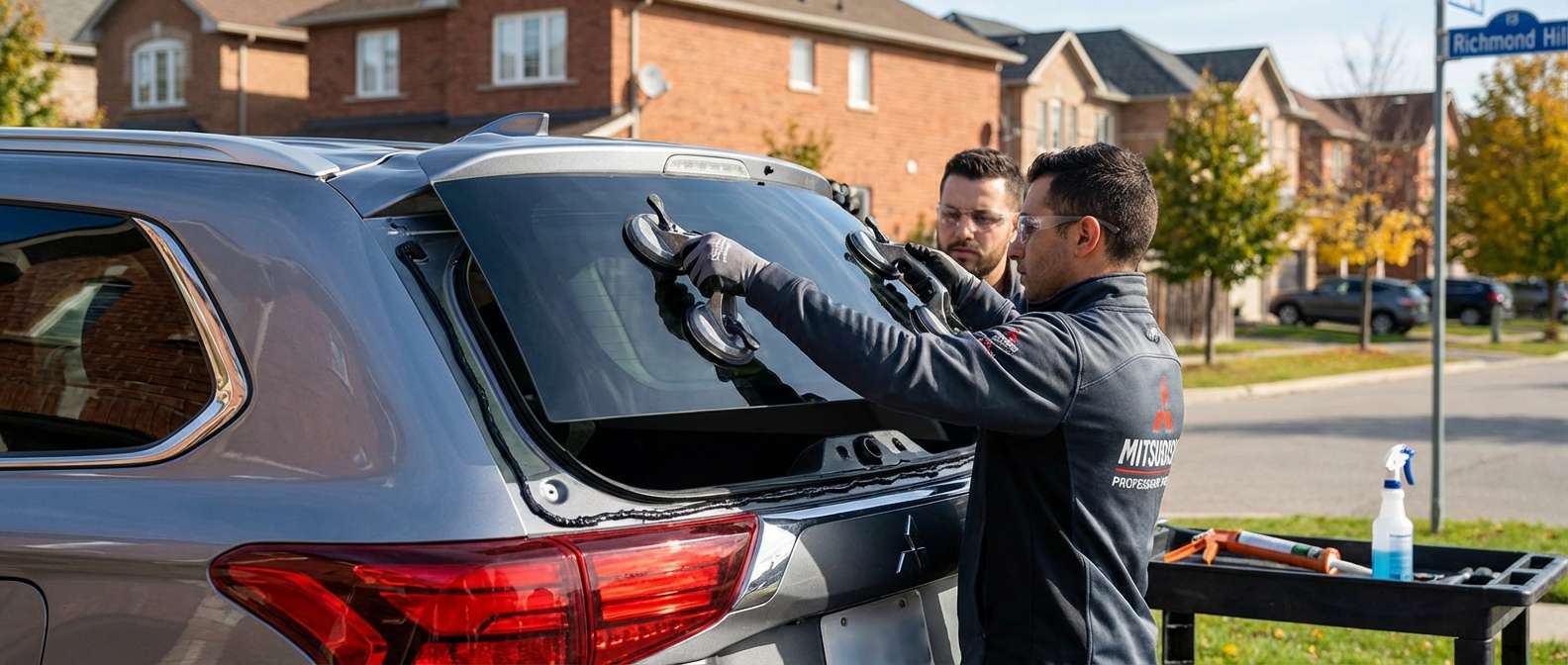 Back Glass Replacement for Mitsubishi Outlander 2014-2021 by Alexwindshield