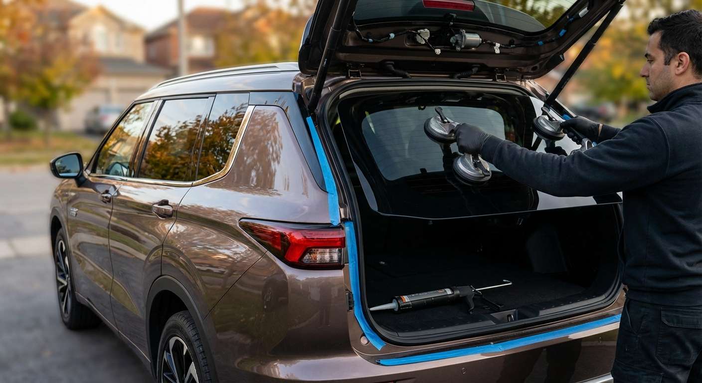 Back Glass Replacement for Mitsubishi Outlander 2022-2027 by Alexwindshield