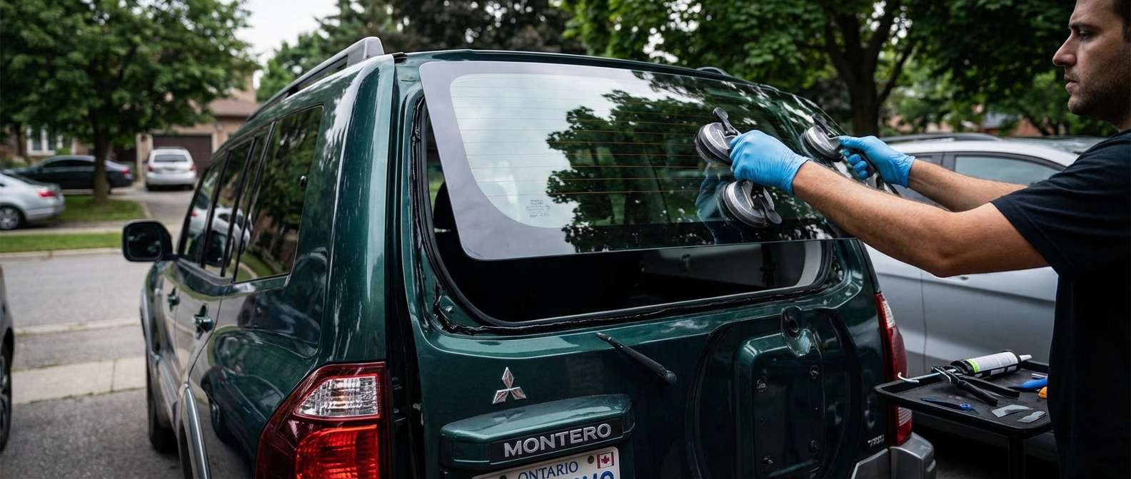 Back Glass Replacement for Mitsubishi Montero / Pajero 2001-2006 by Alexwindshield