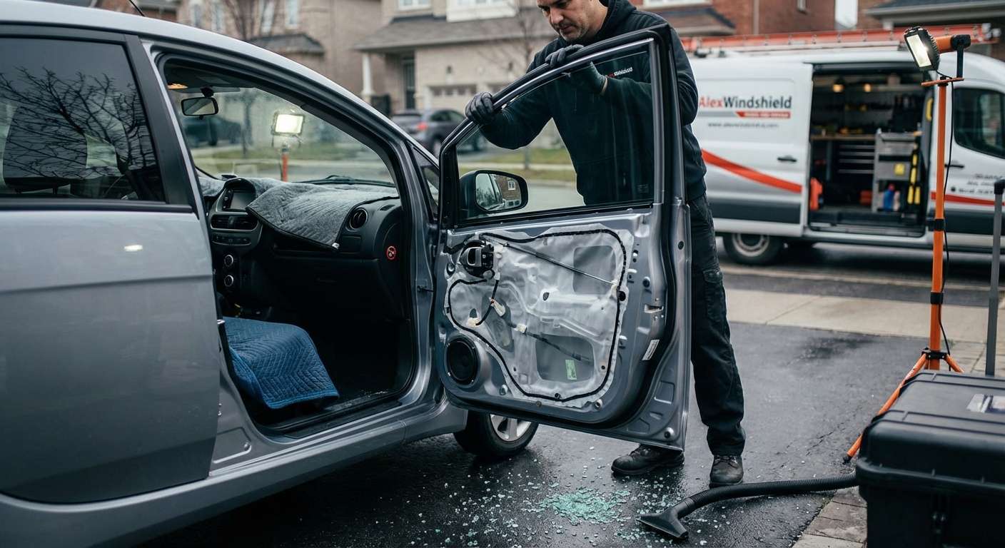 Door Glass Replacement for Mitsubishi i-MiEV (EV) 2012-2017 by Alexwindshield