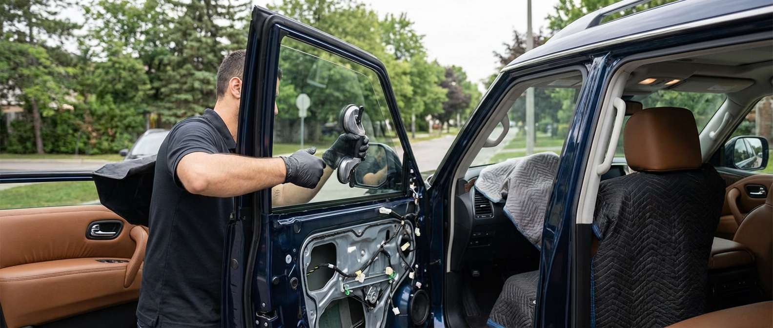 Door Glass Replacement for Nissan Armada 2025-2027 by Alexwindshield