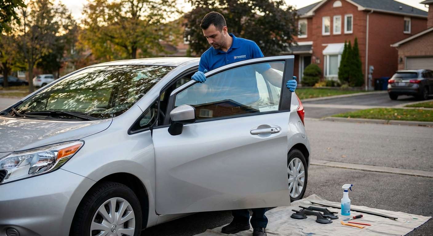 Door Glass Replacement for Nissan Versa / Versa Note 2007-2019 by Alexwindshield