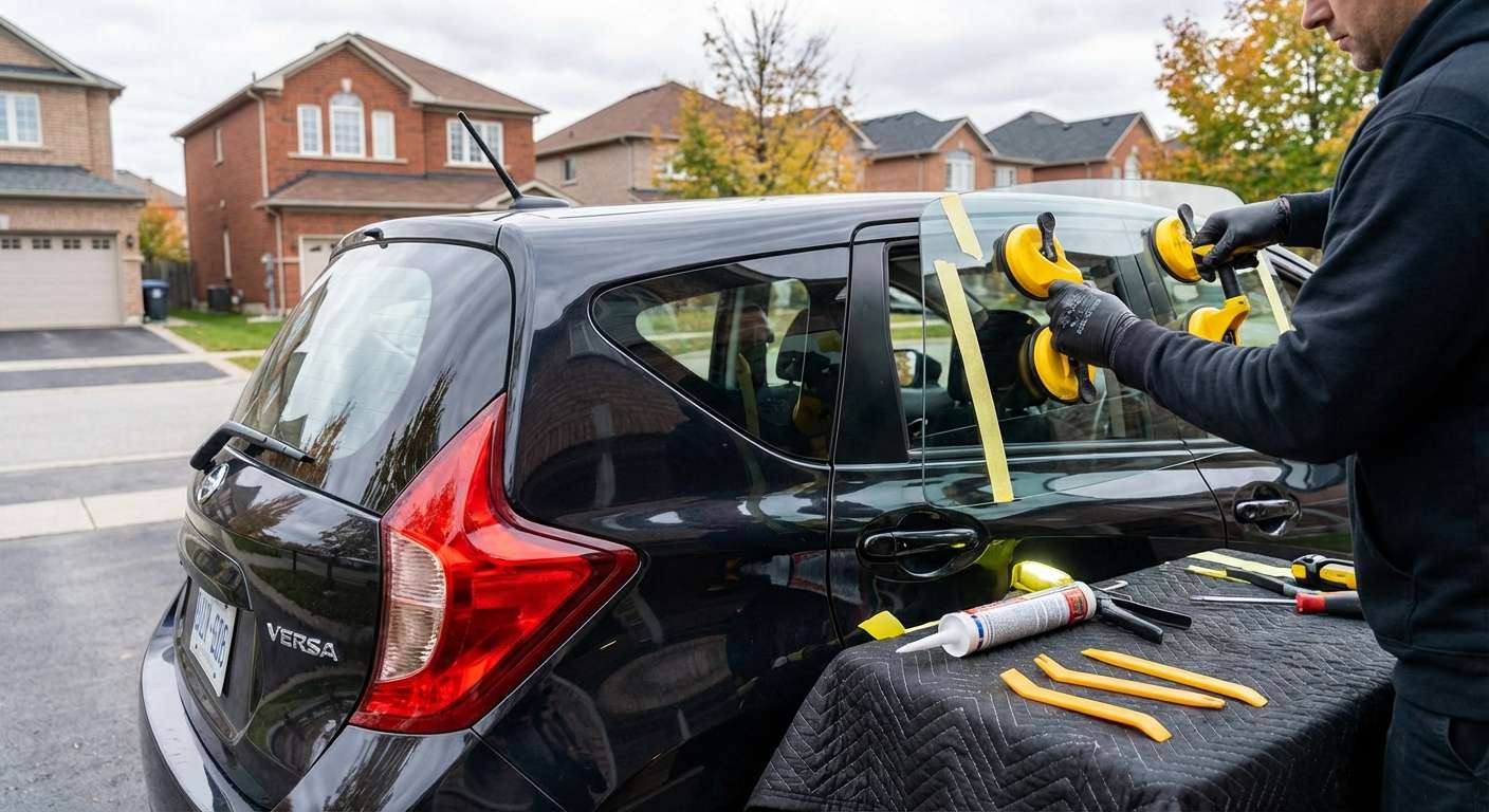Quarter Glass Replacement for Nissan Versa / Versa Note 2007-2019 by Alexwindshield