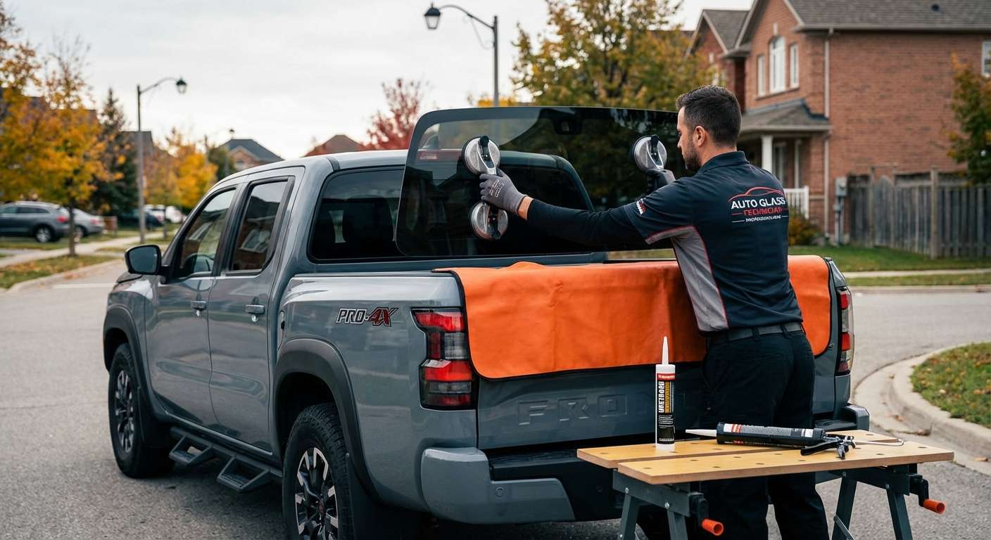 Back Glass Replacement for Nissan Frontier 2022-2027 by Alexwindshield