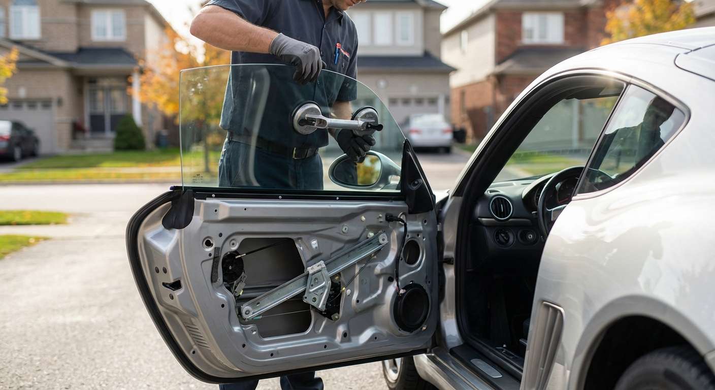 Door Glass Replacement for Porsche Boxster / Cayman 2005-2012 (987) by Alexwindshield