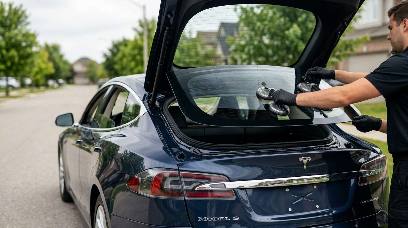 Back Glass Replacement for Tesla Model S 2012-2021 by Alexwindshield