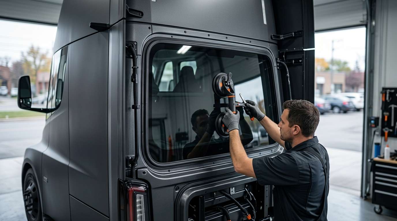 Back Glass Replacement for Tesla Tesla Semi 2023-2027 by Alexwindshield