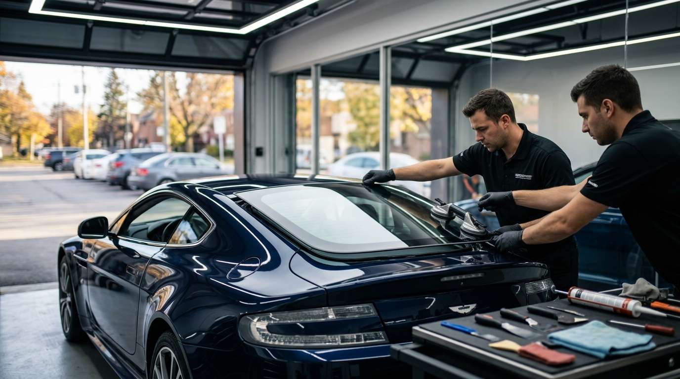 Back Glass Replacement for Aston Martin V8 Vantage 2005-2017 by Alexwindshield