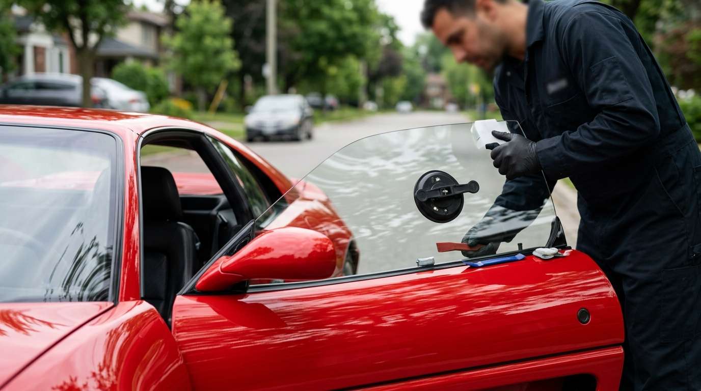 Door Glass Replacement for Ferrari F355 / Spider / GTS 1994-1999 by Alexwindshield