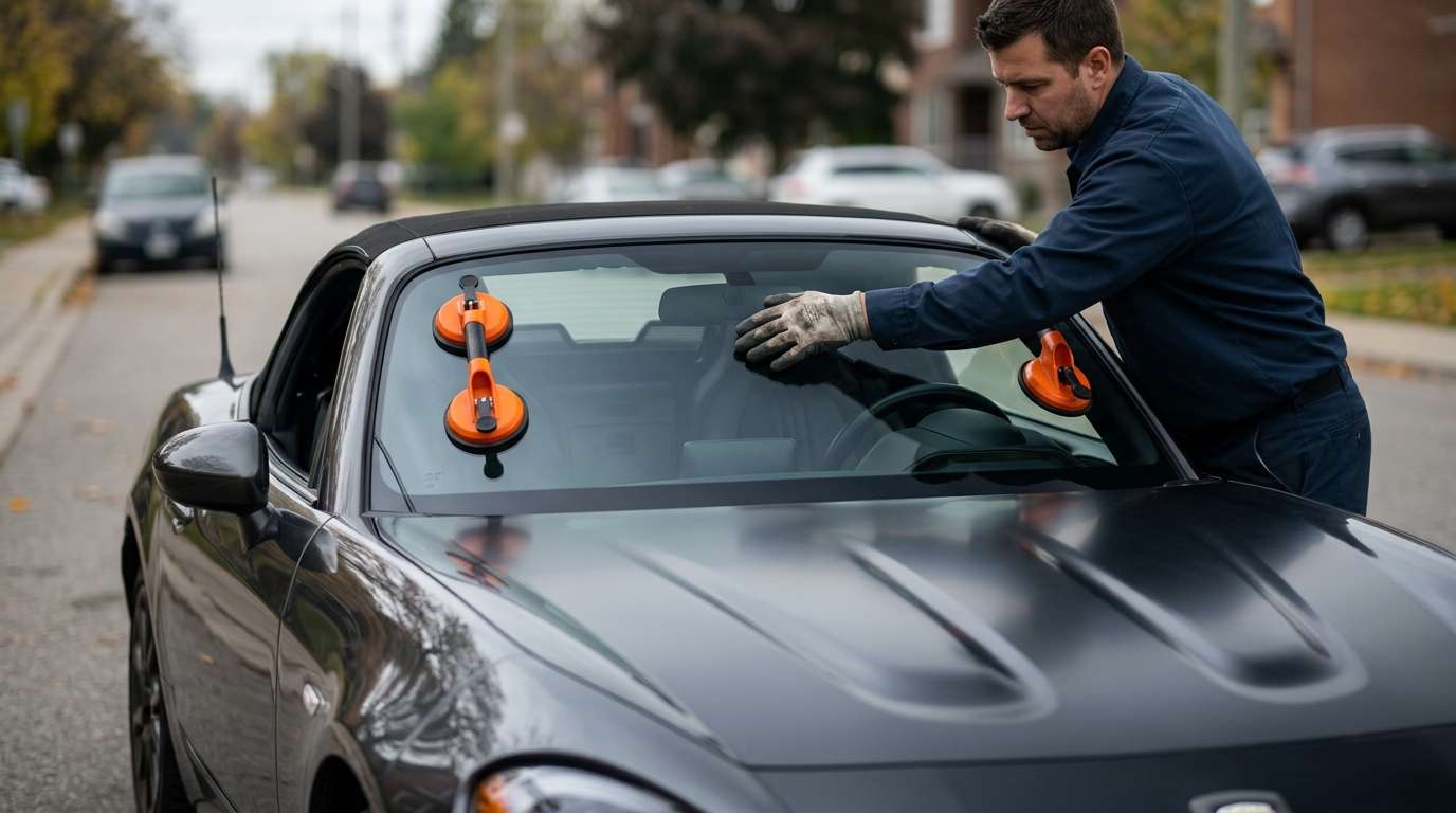 Windshield Replacement for Fiat 124 Spider 2017-2020 by Alexwindshield
