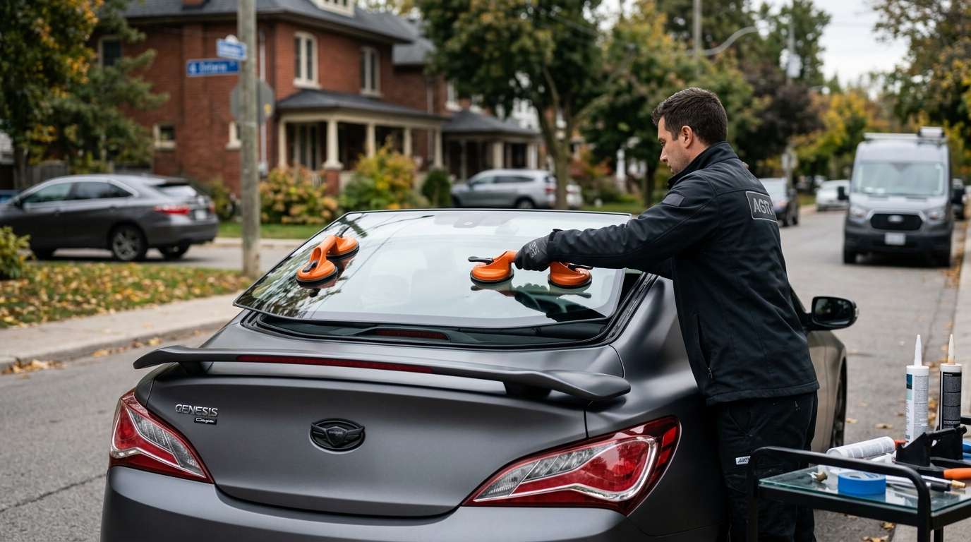 Back Glass Replacement for Genesis Hyundai Genesis Coupe 2013-2016 by Alexwindshield