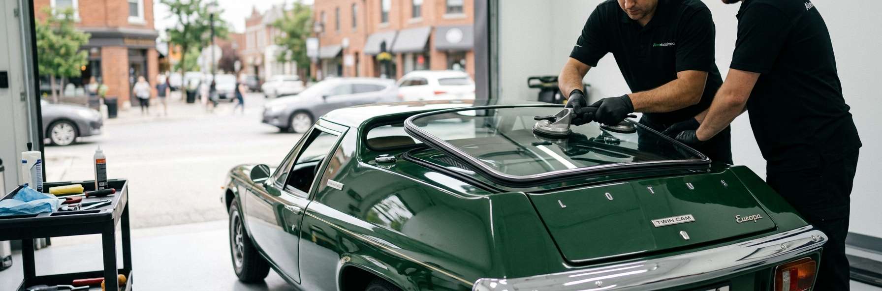 Back Glass Replacement for Lotus Europa (Type 46/54/65/74) 1966-1975 by Alexwindshield