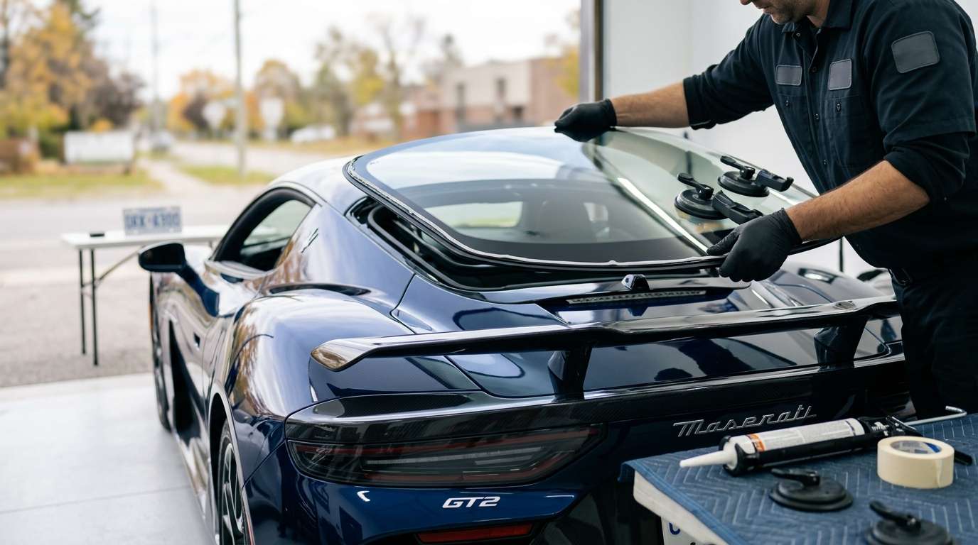 Back Glass Replacement for Maserati GT2 Stradale 2025-2027 by Alexwindshield