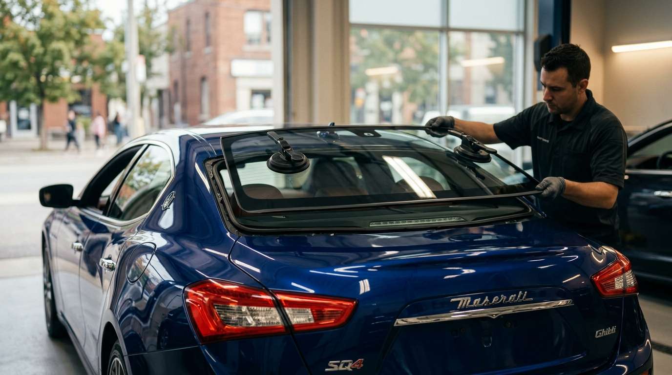 Back Glass Replacement for Maserati Ghibli 2014-2024 by Alexwindshield