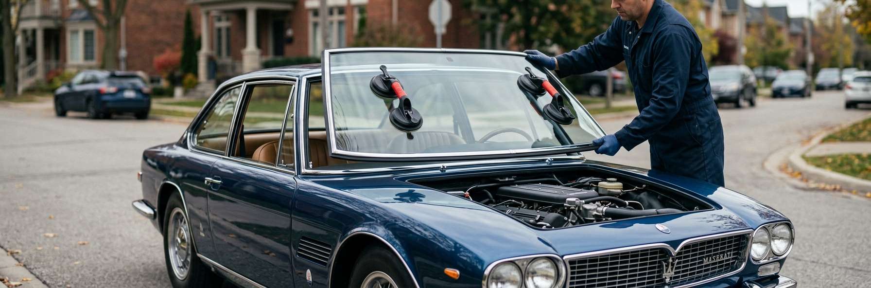 Door Glass Replacement for Maserati Mexico 1966-1972 by Alexwindshield