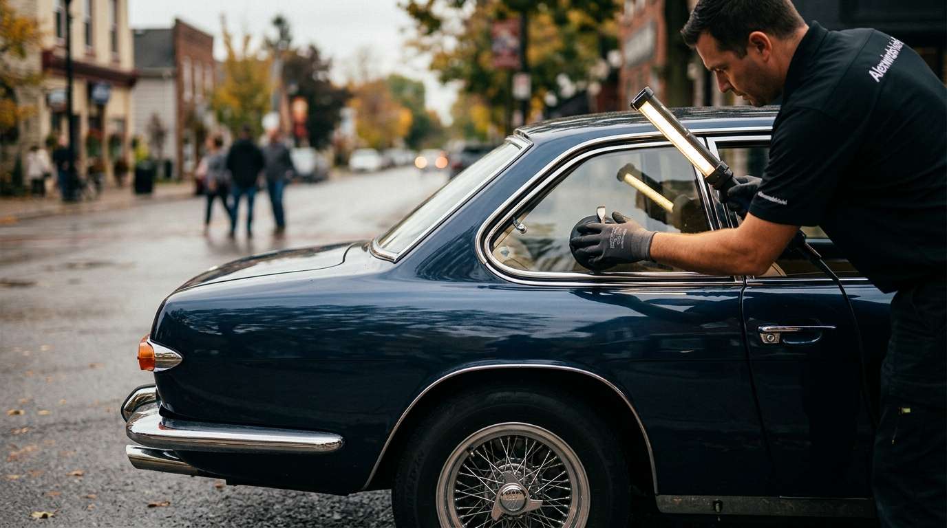 Quarter Glass Replacement for Maserati Mexico 1966-1972 by Alexwindshield