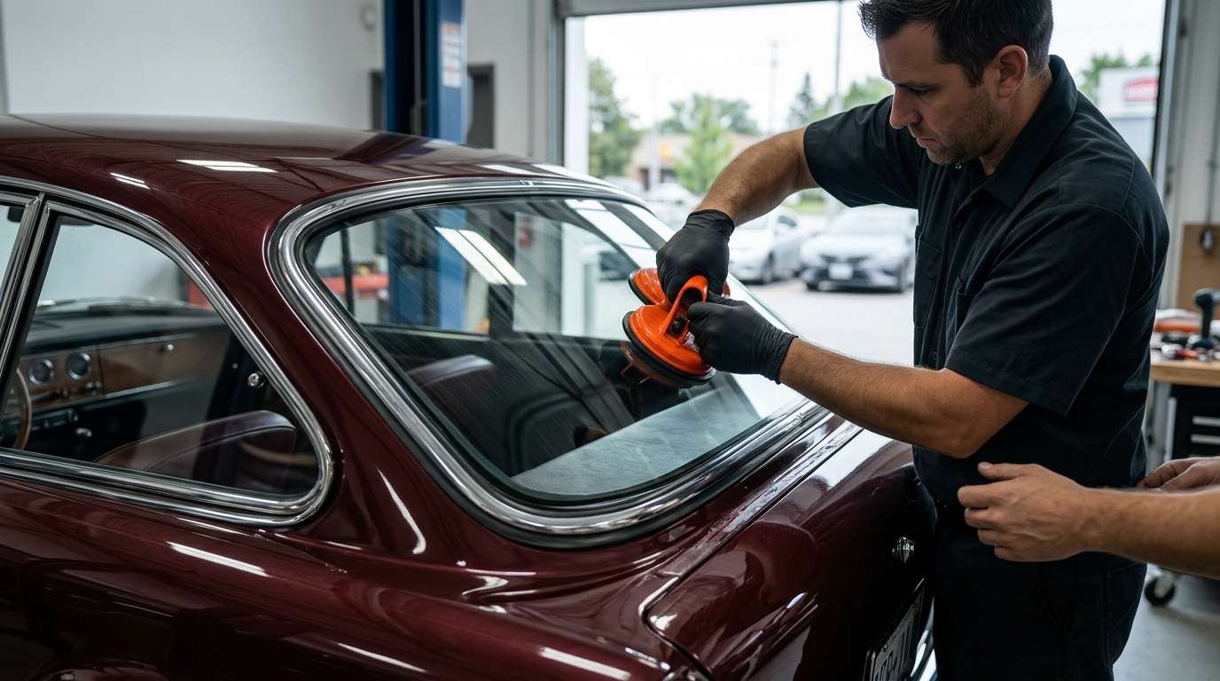 Back Glass Replacement for Maserati Sebring 1962-1968 by Alexwindshield