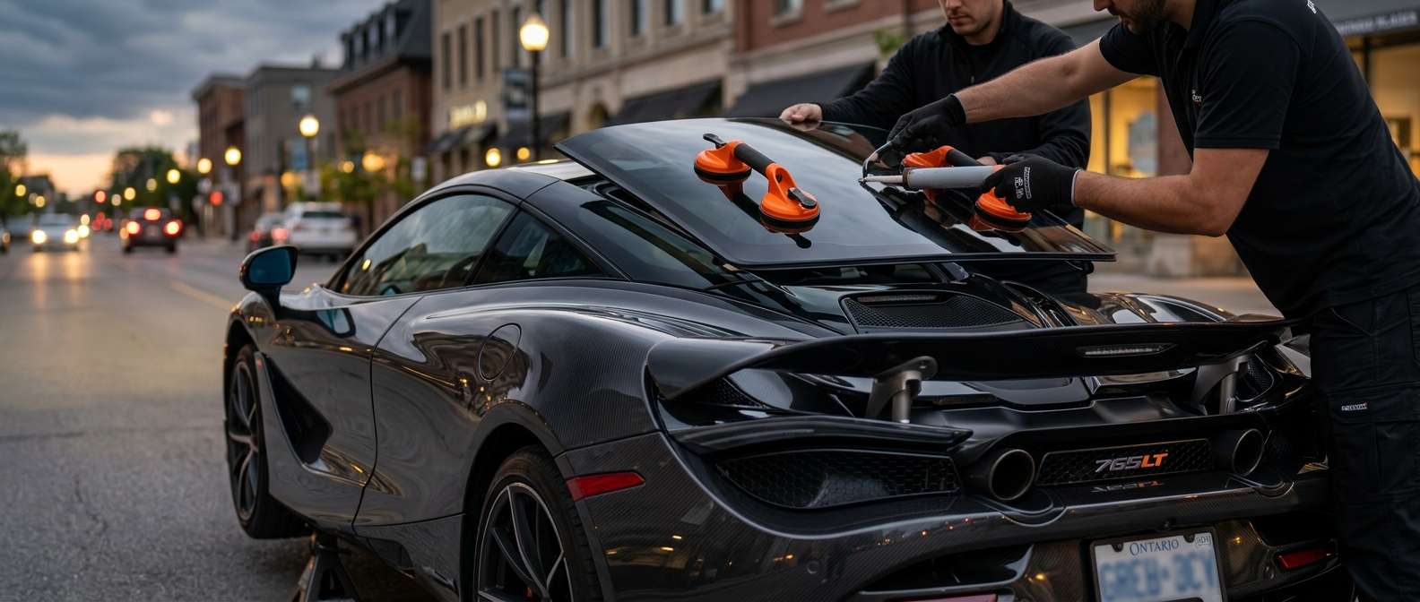 Back Glass Replacement for McLaren 765LT Coupe / Spider 2020-2023 by Alexwindshield