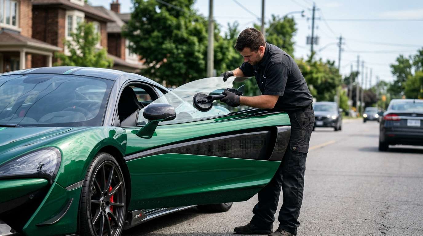 Door Glass Replacement for McLaren 620R 2019-2021 by Alexwindshield