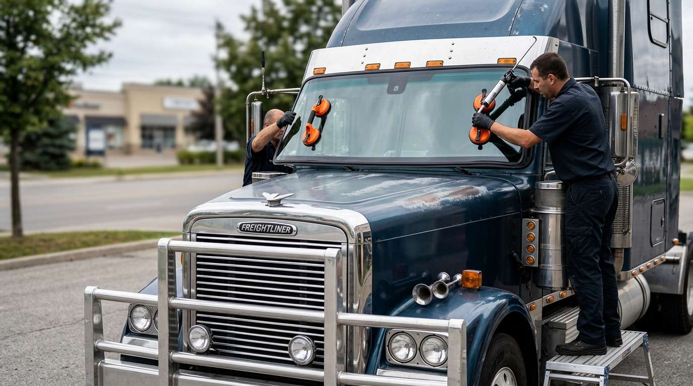 Windshield Replacement for Freightliner Classic 1987-2011 by Alexwindshield