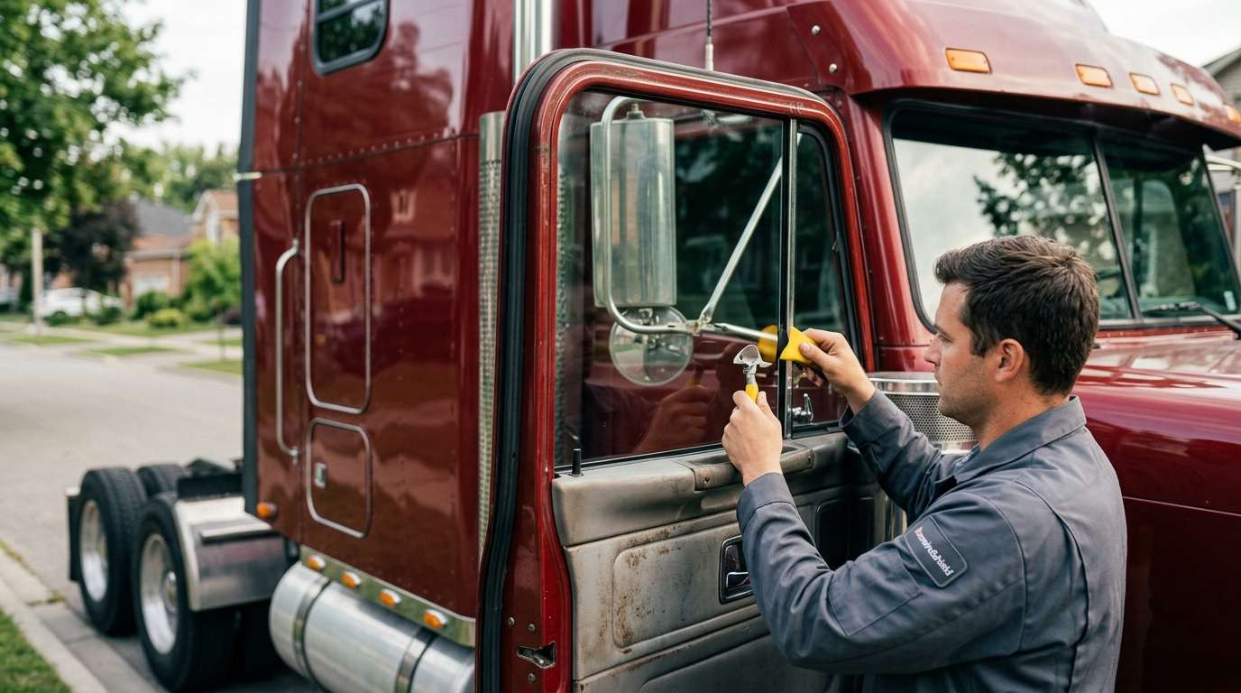 Door Glass Replacement for Freightliner Classic 1987-2011 by Alexwindshield