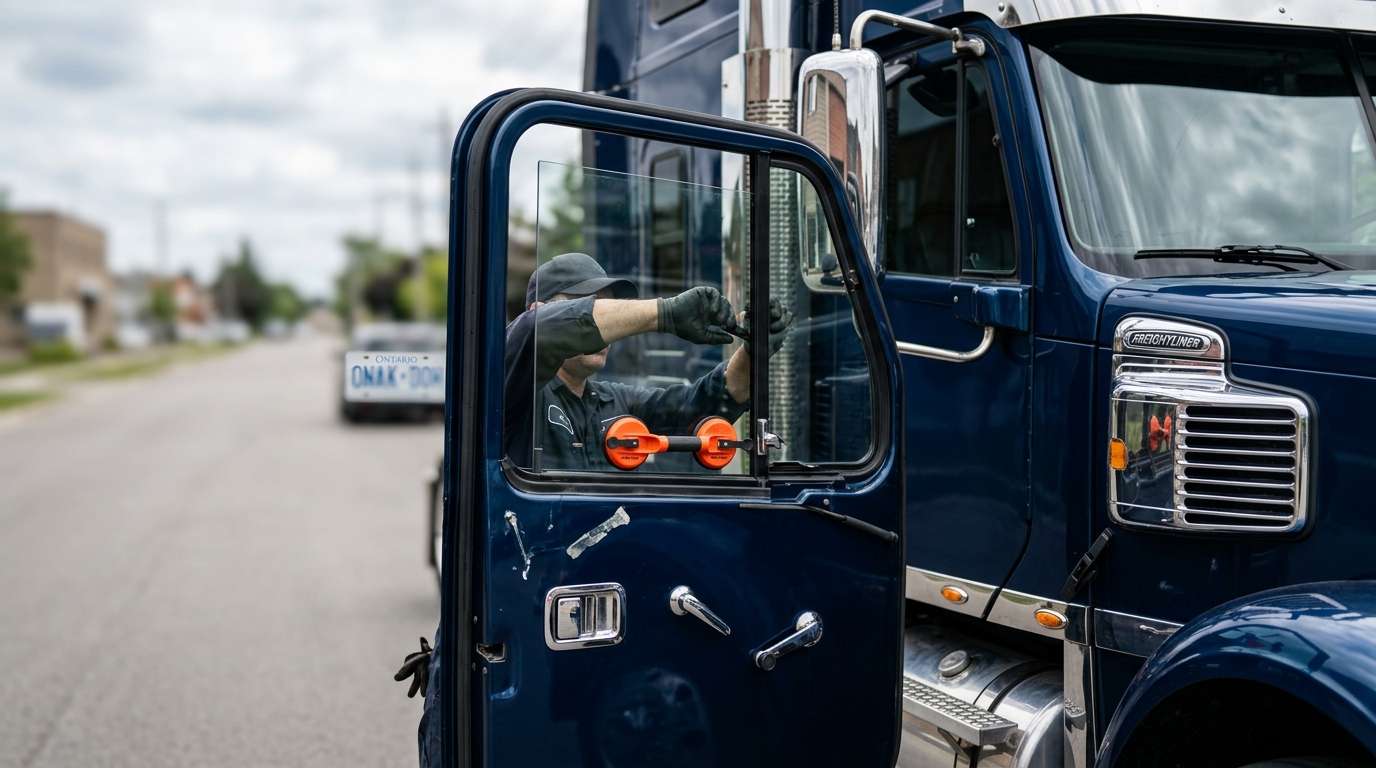 Door Glass Replacement for Freightliner Coronado 2004-2014 by Alexwindshield