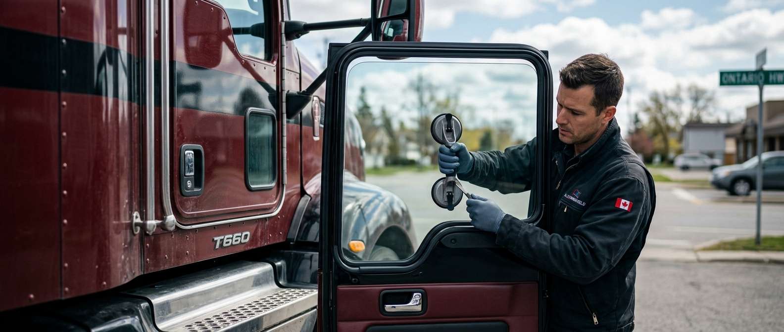 Door Glass Replacement for Kenworth T660 2007-2016 by Alexwindshield