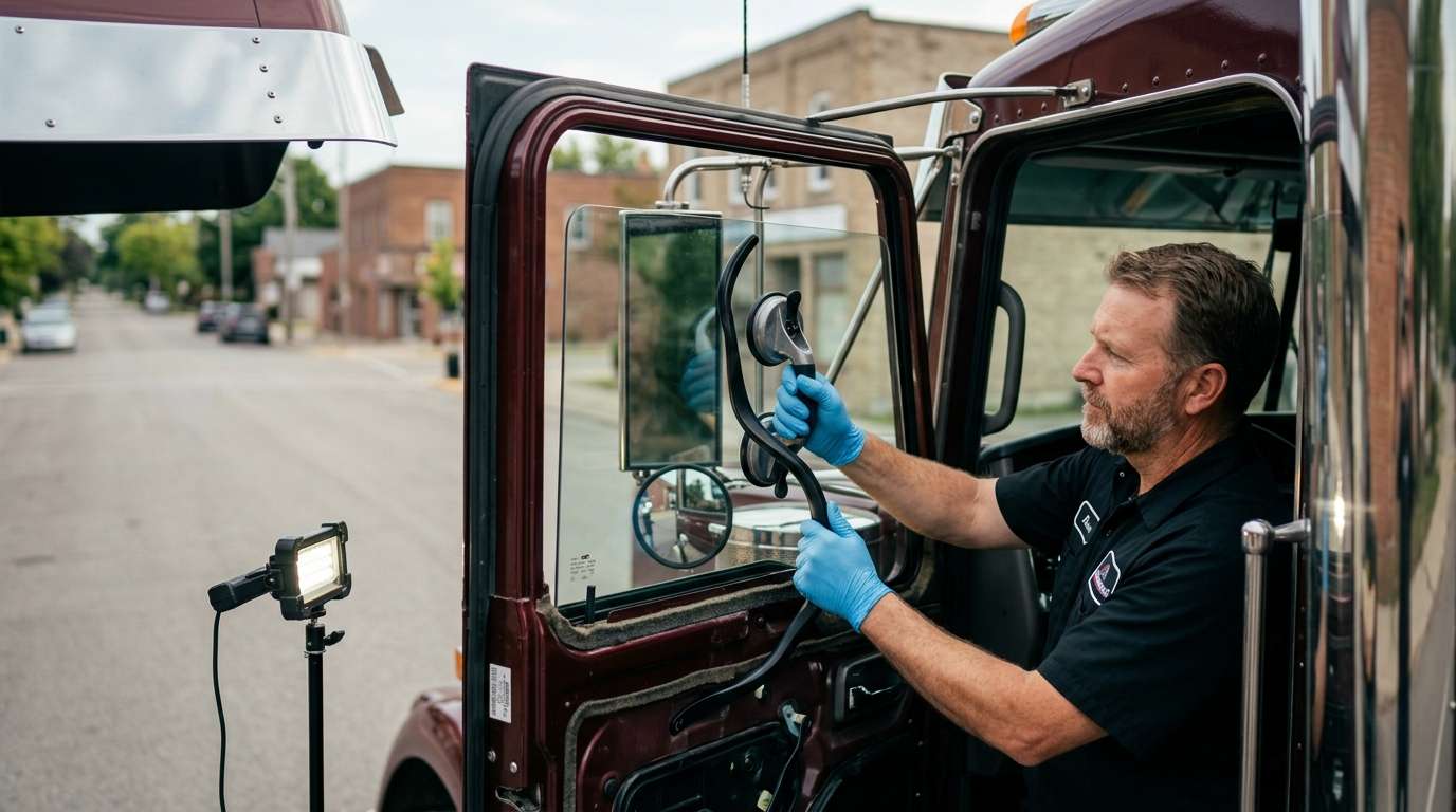 Door Glass Replacement for Kenworth W900L 1994-2025 by Alexwindshield