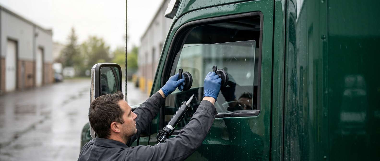 Door Glass Replacement for Kenworth W990 2019-2025 by Alexwindshield