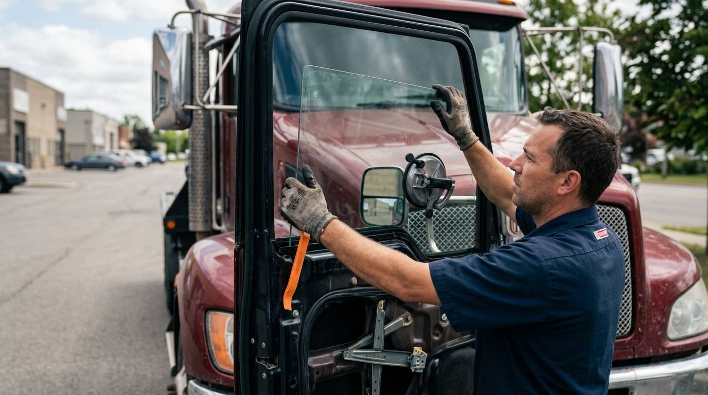 Door Glass Replacement for Kenworth T170 2008-2025 by Alexwindshield