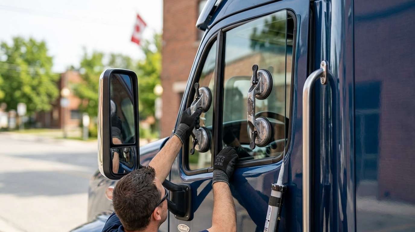 Door Glass Replacement for Peterbilt 387 2000-2010 by Alexwindshield